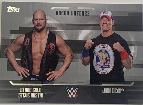 Stone Cold Steve Austin & John Cena 2017 WWE Topps Undisputed “Dream Matches” Card #2/50