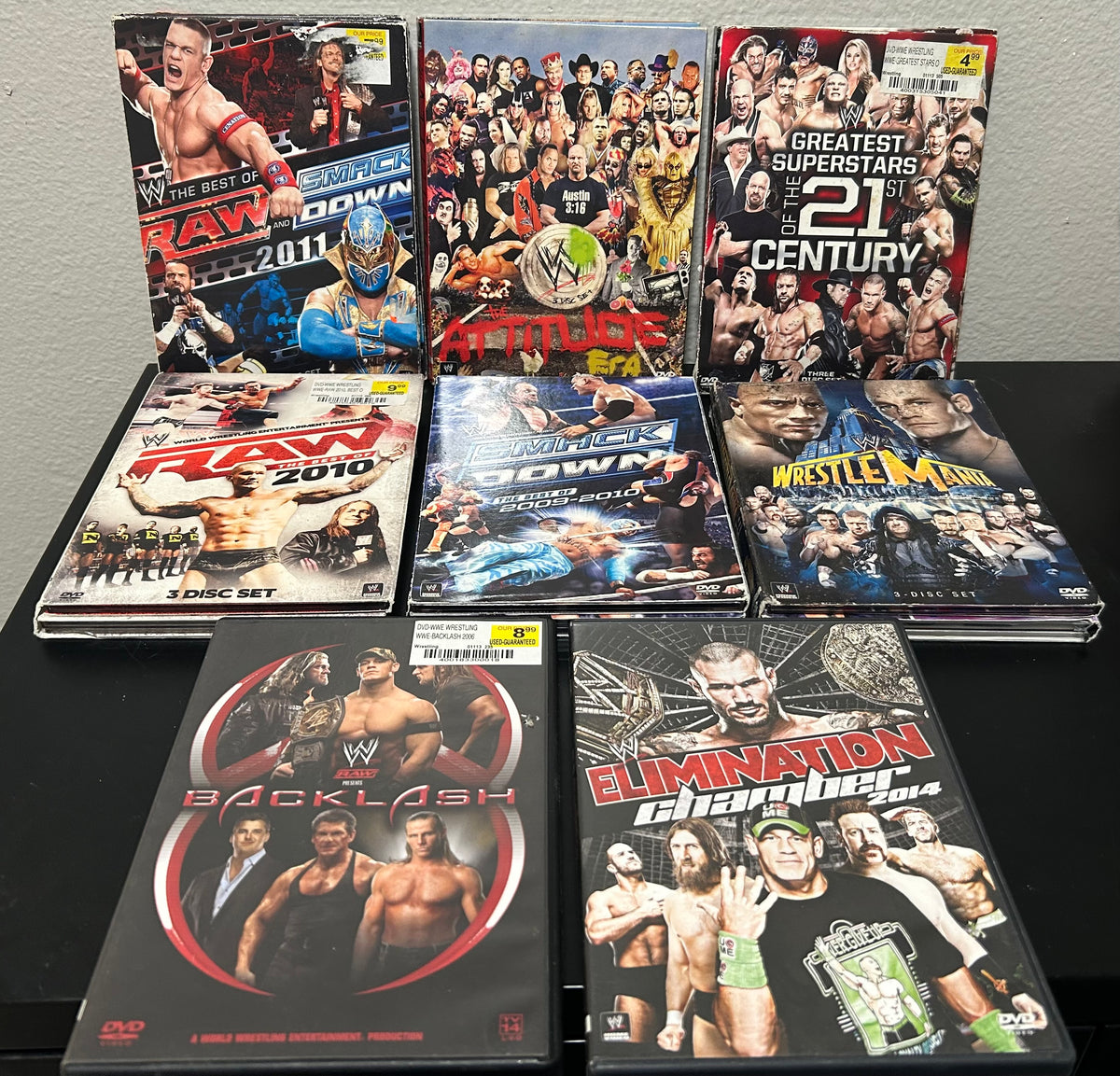 + WWE DVD LOT “Lot of 8 Different Titles, 21 Discs Total)