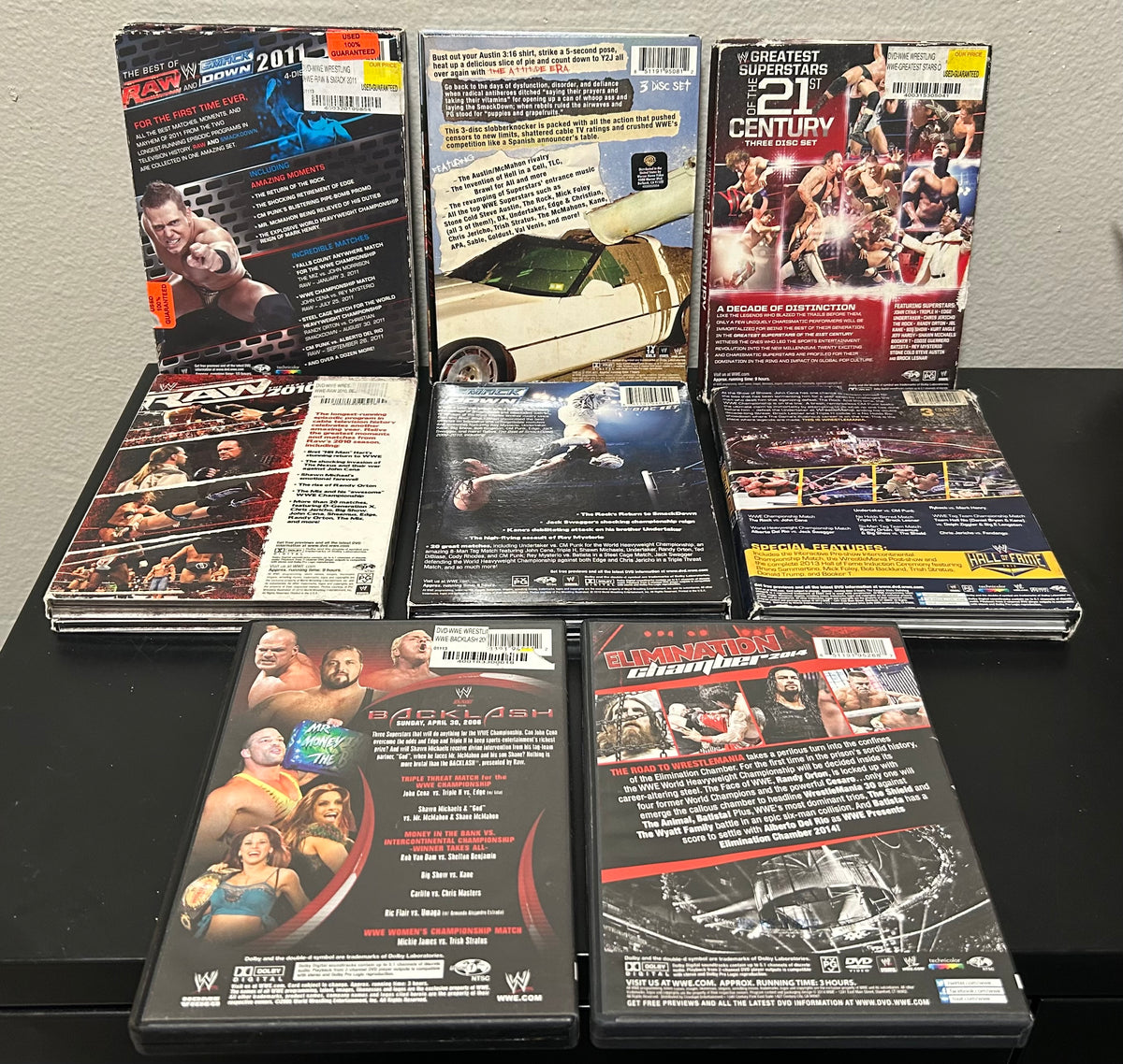 + WWE DVD LOT “Lot of 8 Different Titles, 21 Discs Total)