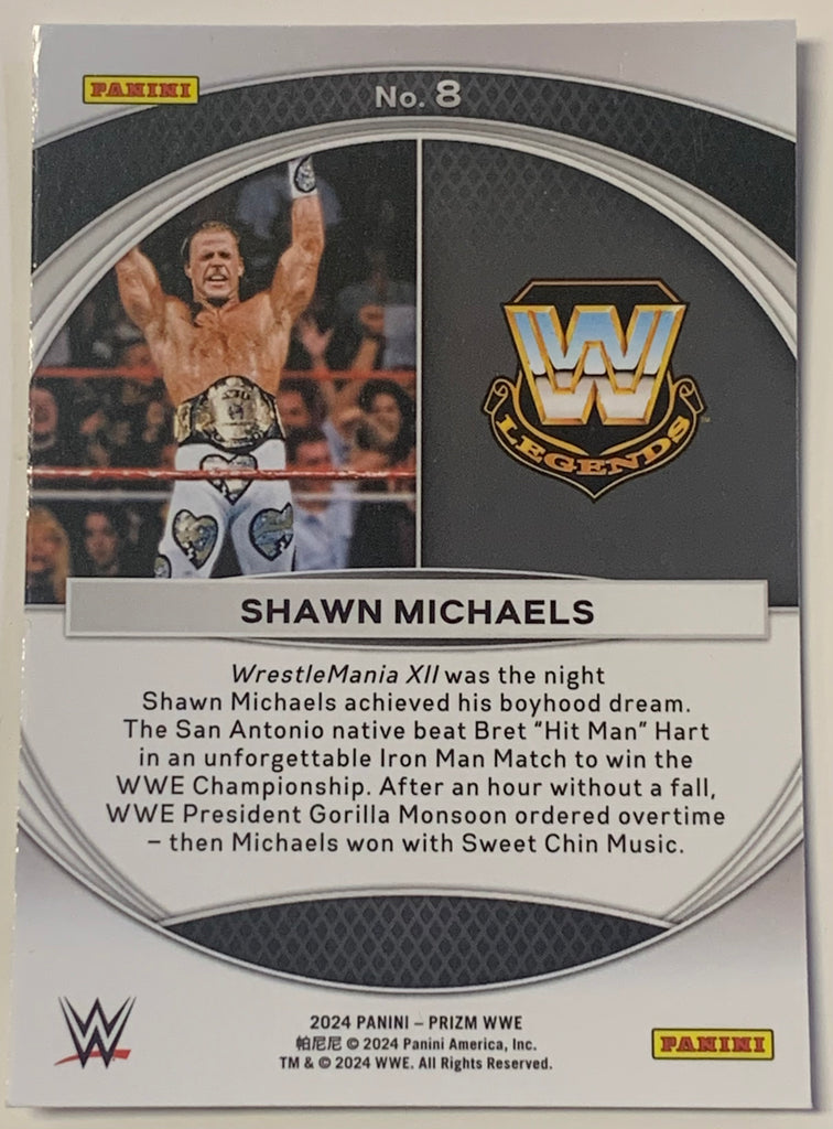 Shawn Michaels 2024 WWE Panini Prizm “Wrestlemania Moments” Card The