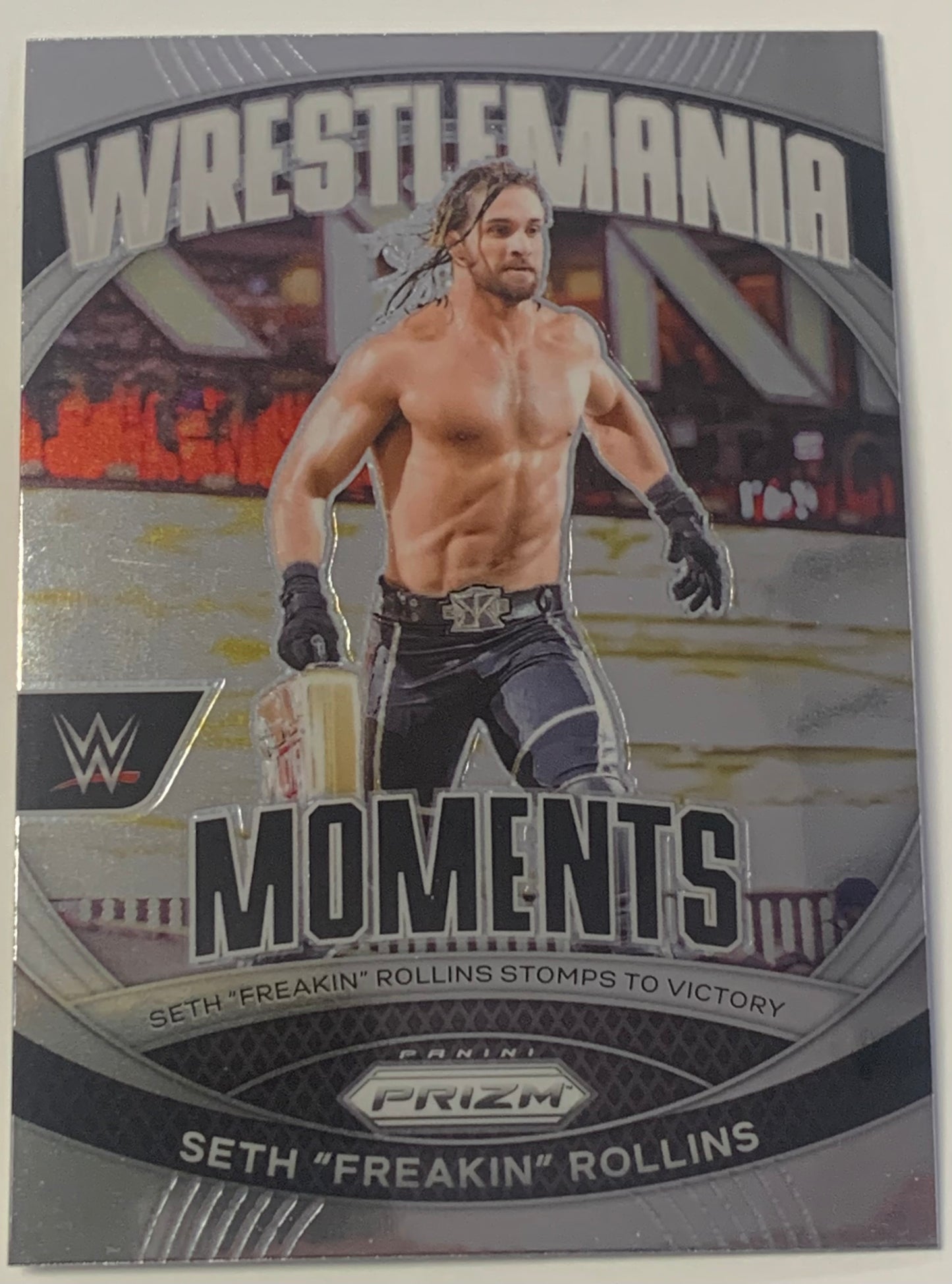 Seth Rollins 2024 WWE Panini Prizm “Wrestlemania Moments” Card