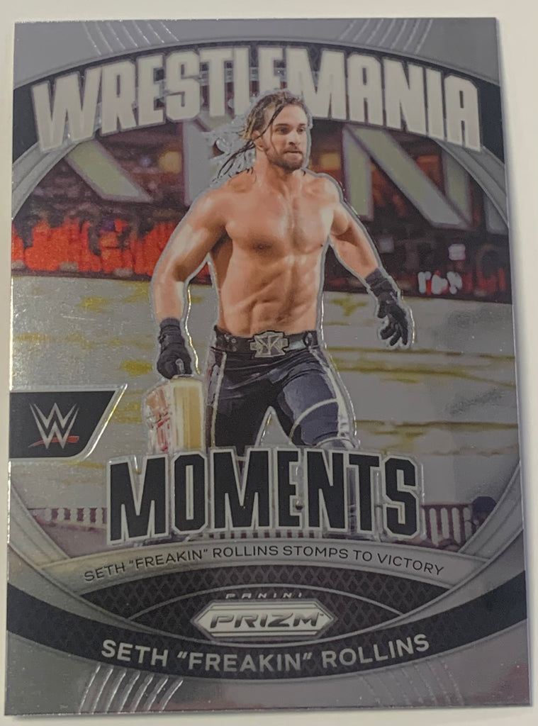 Seth Rollins 2024 WWE Panini Prizm “Wrestlemania Moments” Card The