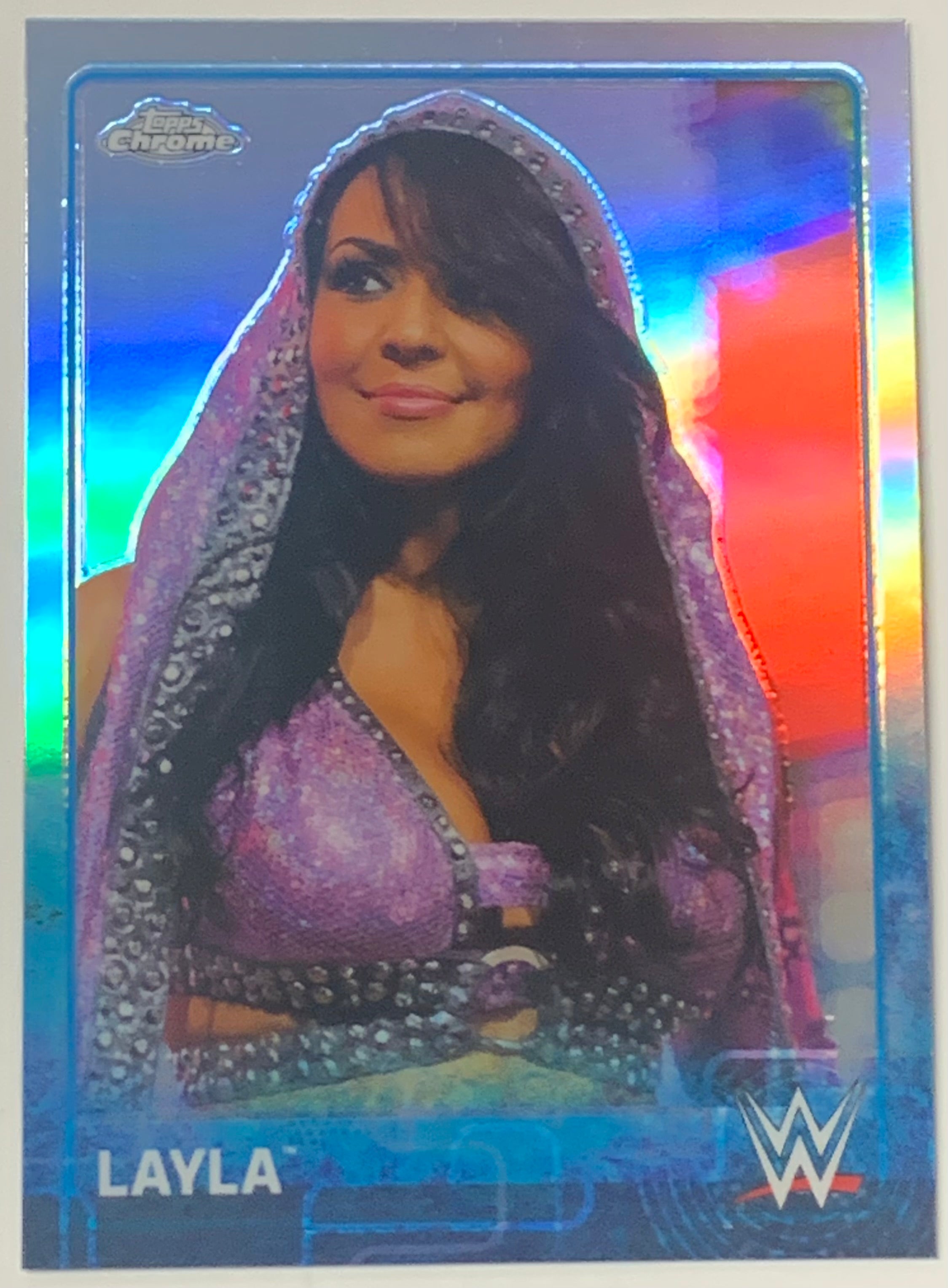 Layla 2015 WWE Topps Chrome REFRACTOR Card – The Wrestling Universe