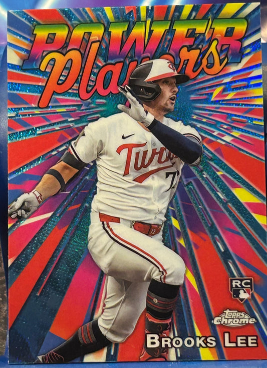 * Brooks Lee 2025 Topps Chrome “Power Players” Insert Rookie Card (Minnesota Twins)