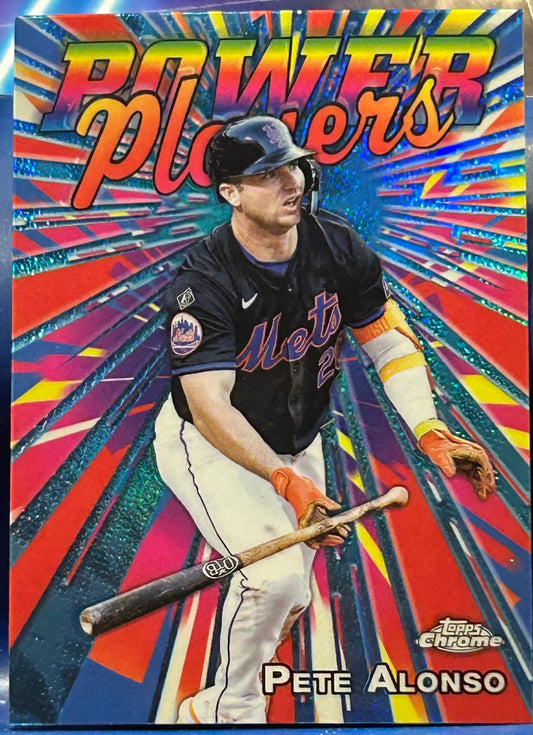 * Pete Alonso 2025 Topps Chrome “Power Players” Insert Card (New York Mets)