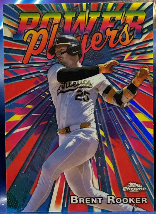 * Brent Rooker 2025 Topps Chrome “Power Players” Insert Card (Oakland A’s)