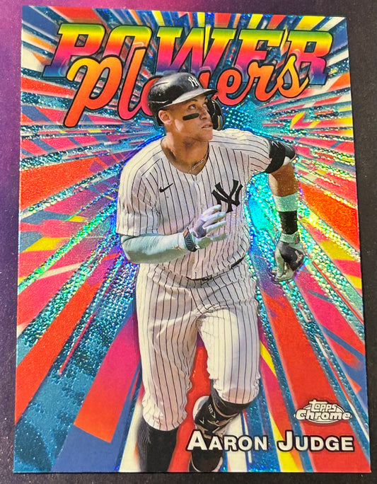 * Aaron Judge 2025 Topps Chrome “Power Players” Insert Card (New York Yankees)