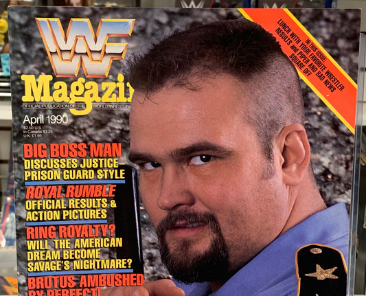 WWF WWE Magazine April 1990 THE BIG BOSSMAN