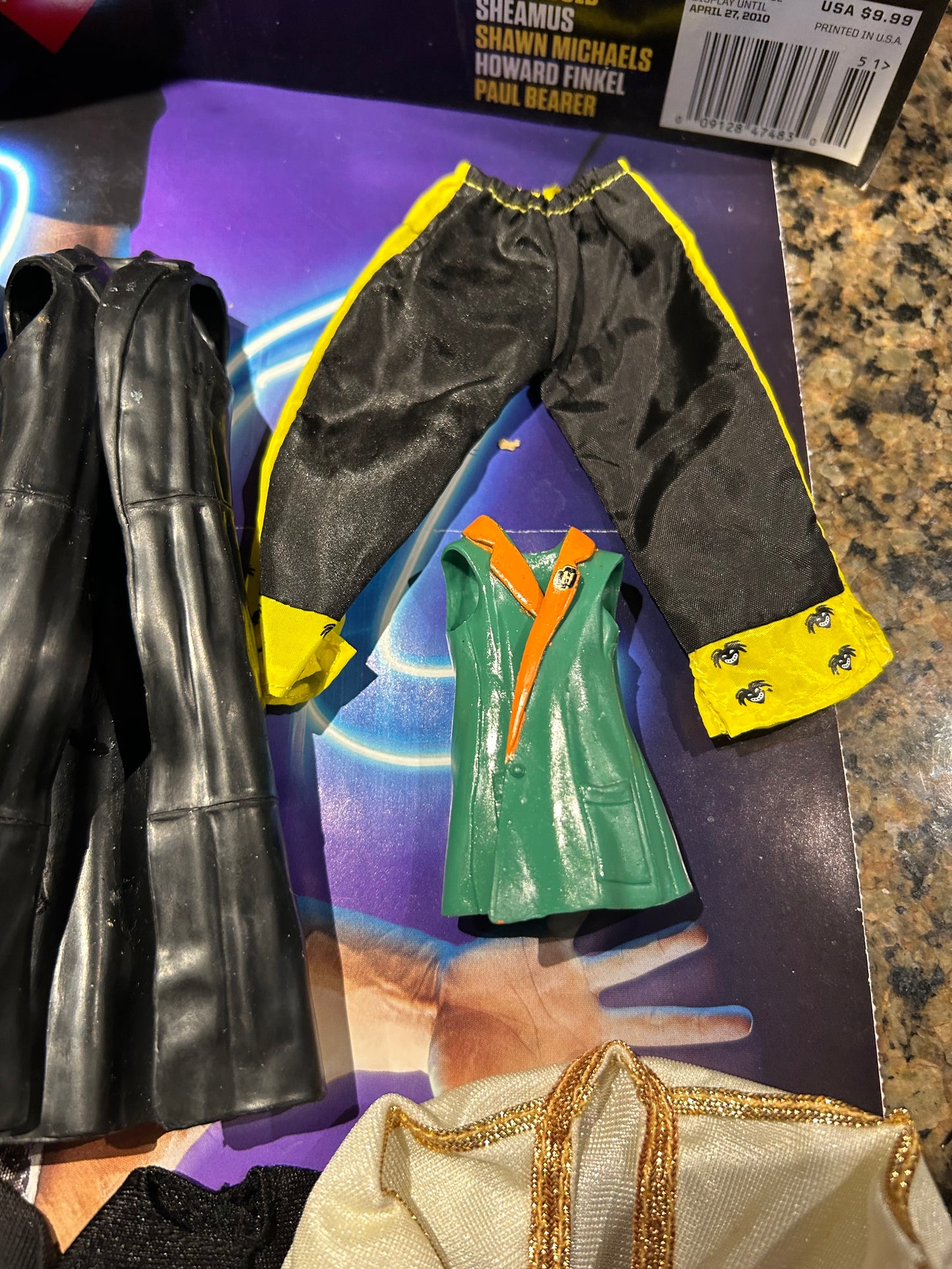 * WWE Figure Clothing Accessories Lot (Robes, Shirts, Jersey, etc)