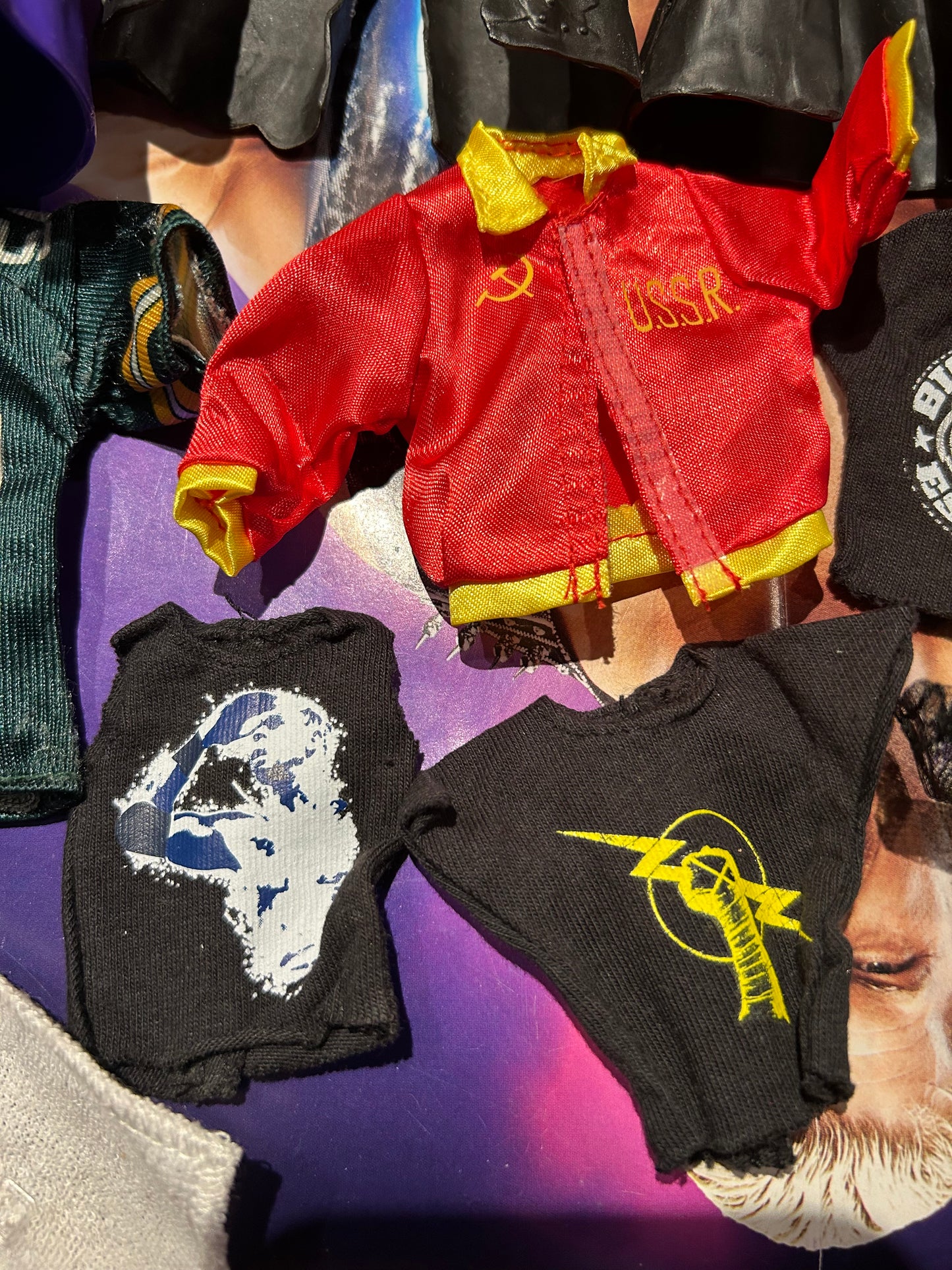 * WWE Figure Clothing Accessories Lot (Robes, Shirts, Jersey, etc)