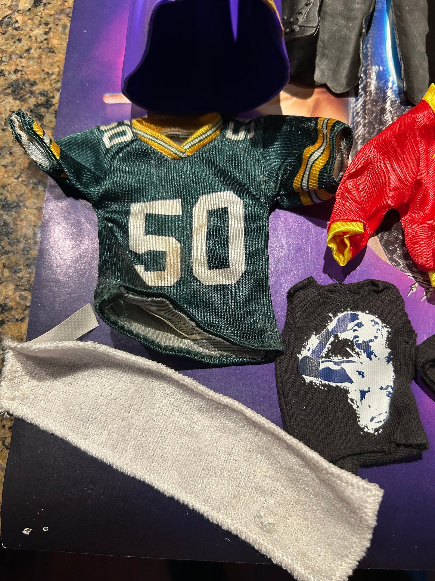 * WWE Figure Clothing Accessories Lot (Robes, Shirts, Jersey, etc)