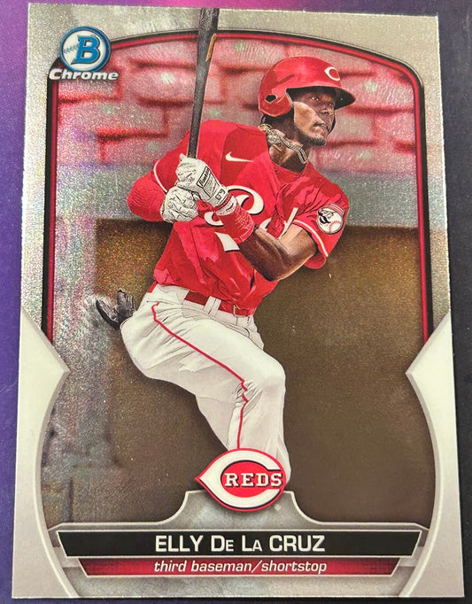* Elly De La Cruz 2023 Bowman Chrome Prospects Card (Cincinnati Reds)