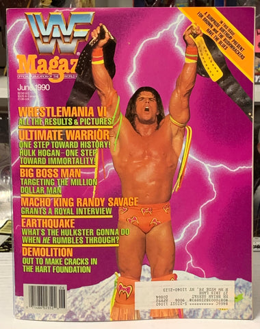 WWF WWE Magazine June 1990 THE ULTIMATE WARRIOR (Hard To Find)