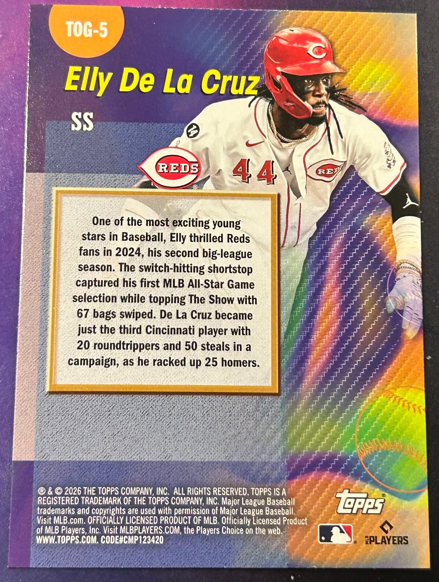 Elly De La Cruz 2026 Topps “Titans of the Game” Insert Card