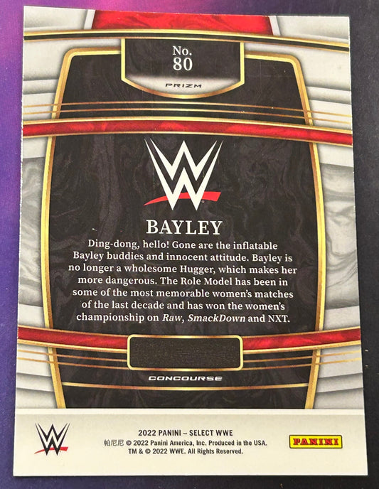 * Bayley 20222 Panini Select Orange Prizm Concourse Refractor Card