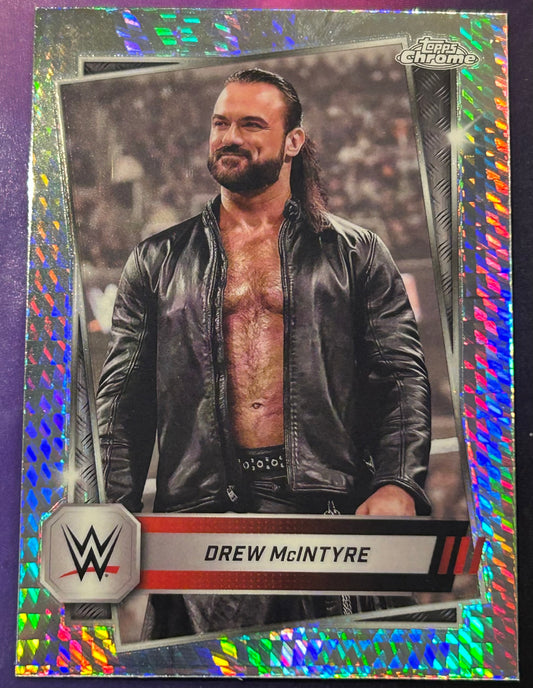 * Drew McIntyre 2025 WWE Topps Chrome X-Fractor Card