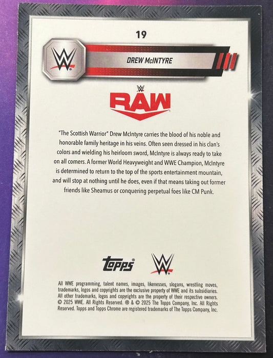 * Drew McIntyre 2025 WWE Topps Chrome X-Fractor Card