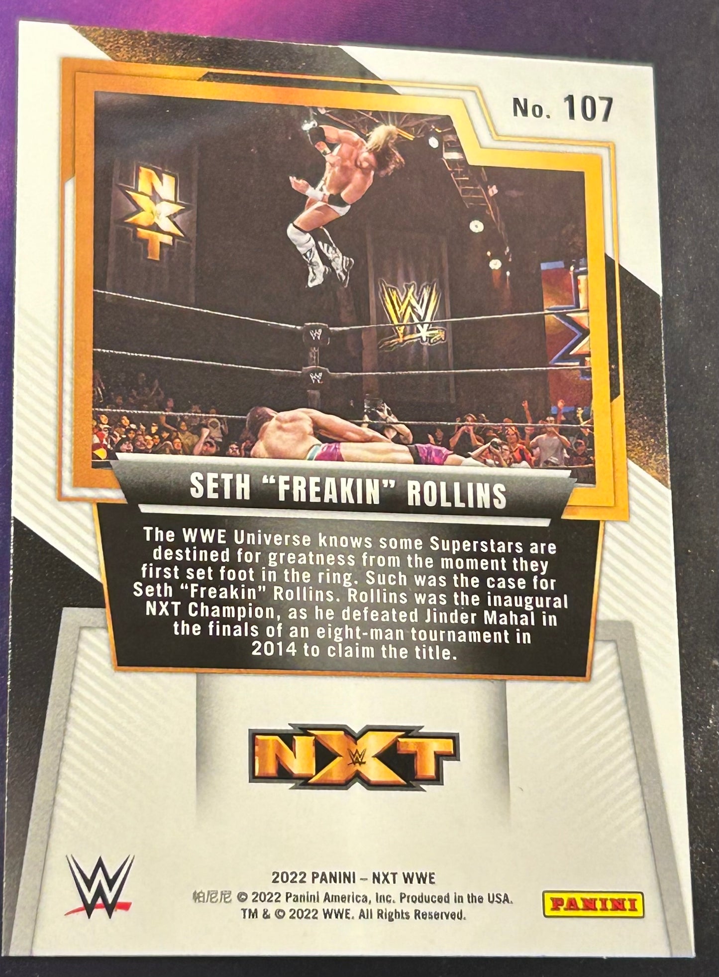 * Seth Rollins 2022 NXT WWE Card #107