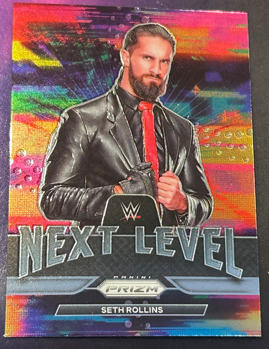* Seth Rollins 2022 WWE Panini Prizm “Next Level” Insert Card