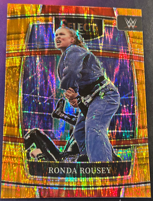 * Seth Rollins 2022 WWE Panini Select Orange Flash Prizm Concourse Refractor Card