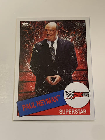 Paul Heyman WWE 2015 WWE Topps Heritage Insert  Card (2024 WWE Hall of Fame) (Newly Listed)