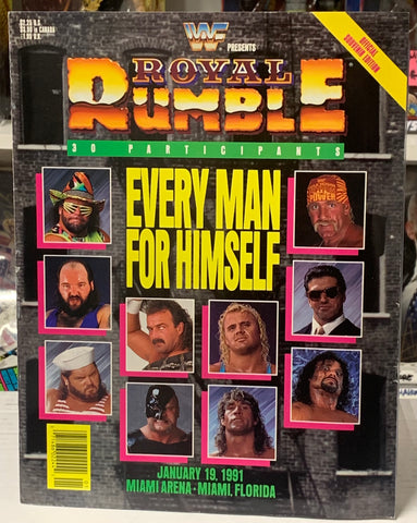 Royal Rumble 1991 WWF WWE Official Program (Very Hard To Find)