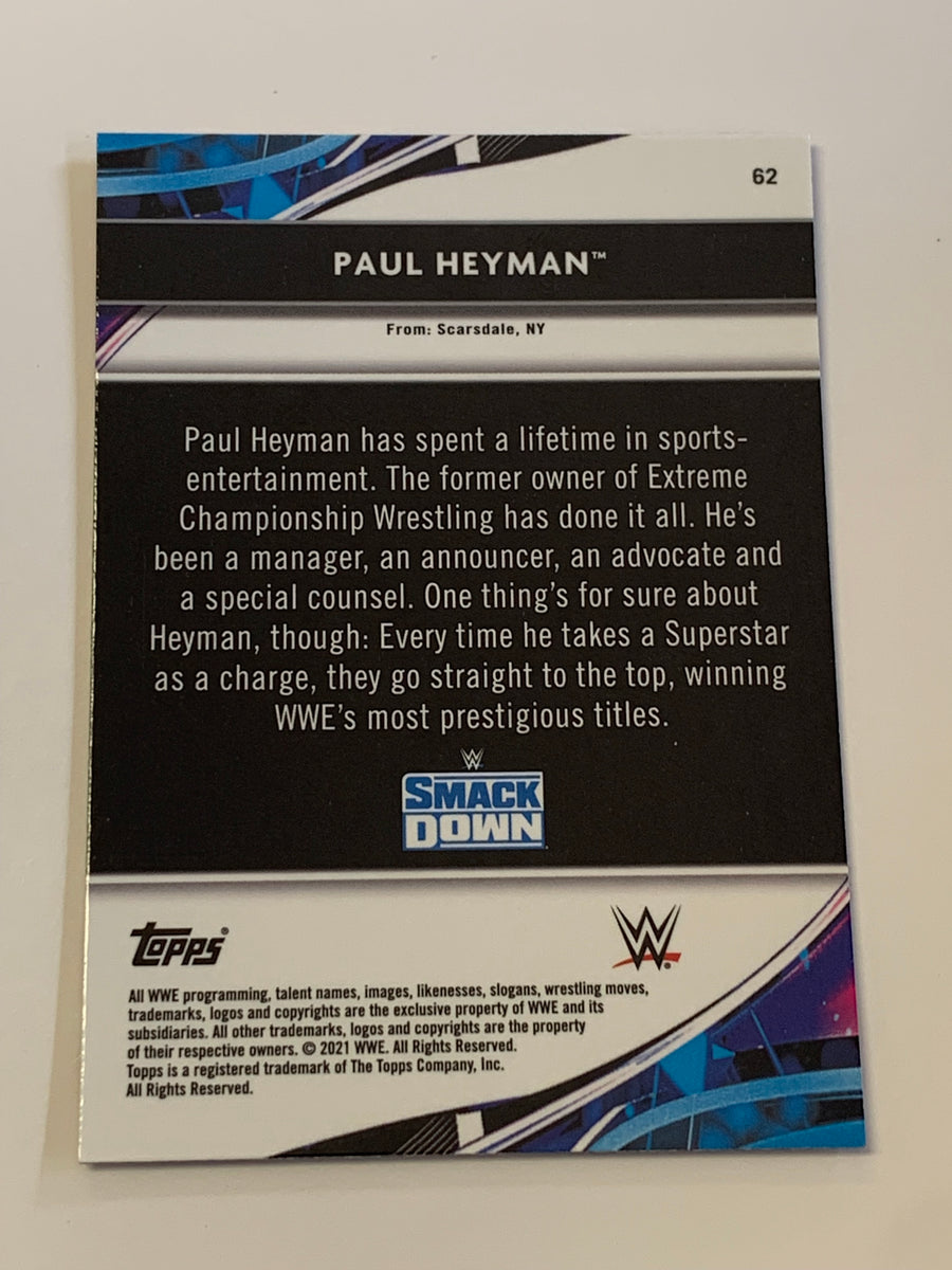 Paul Heyman 2021 WWE Topps Finest Card (2024 WWE Hall of Fame) (Newly ...