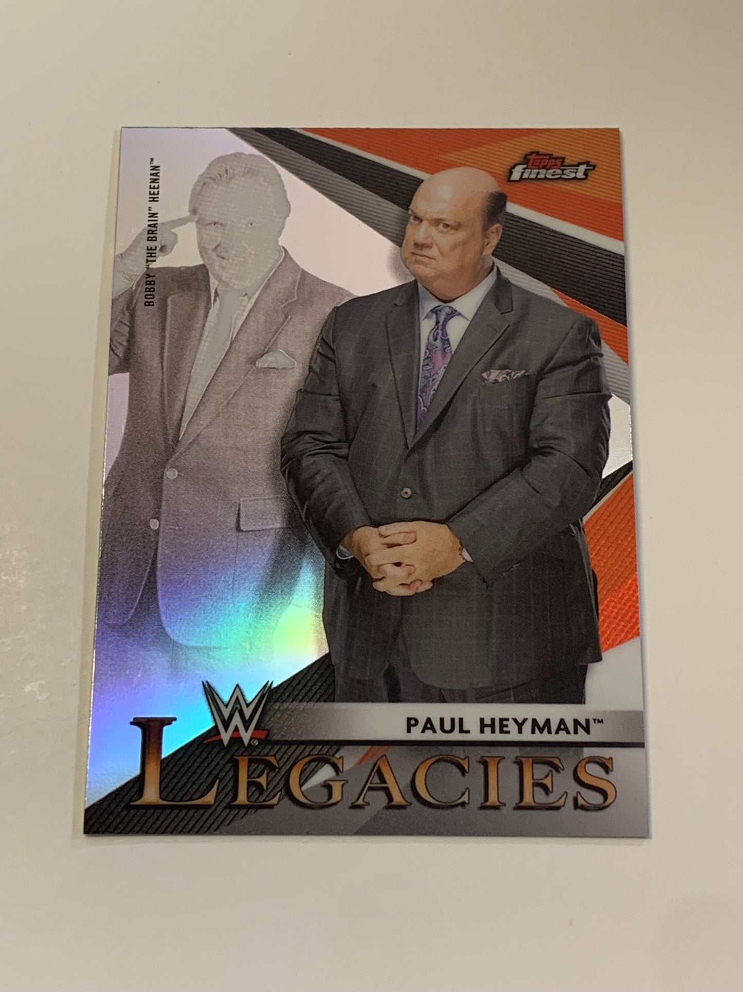 Paul Heyman 2021 WWE Topps Finest “Legacies” Card