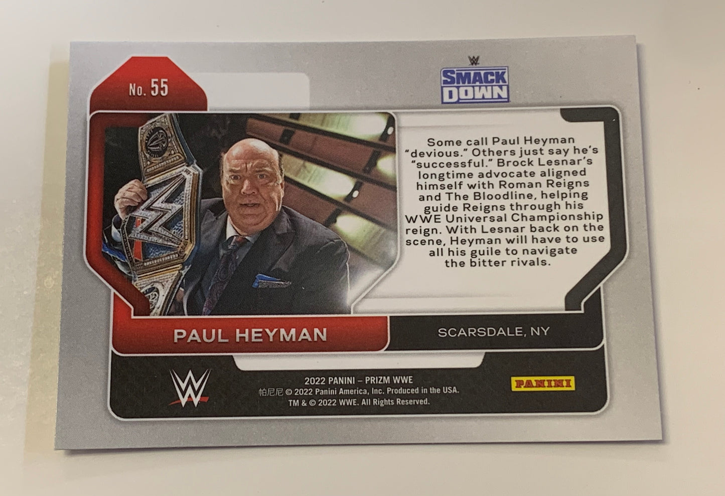 Paul Heyman 2022 WWE Prizm #55