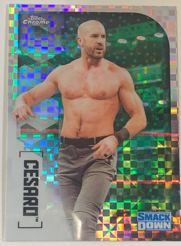 Cesaro 2020 WWE Topps Chrome X-Fractor Refractor Card