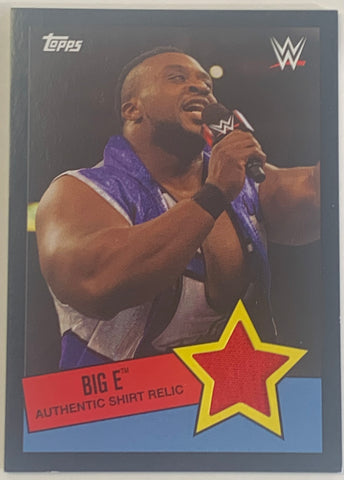 Big E 2015 WWE Topps Heritage Authentic Event-Used Shirt Relic #41/50