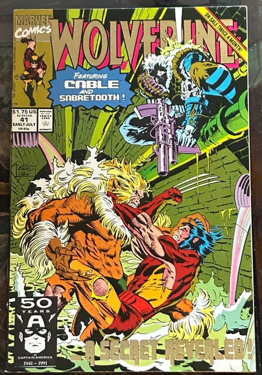 * Wolverine (Vol 2) #41 (2nd Print) (Sabretooth vs Cable)
