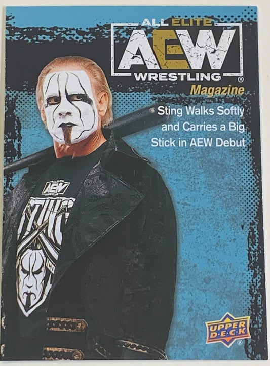 Sting AEW 2021 UD Upper Deck Magazine Card!!!!