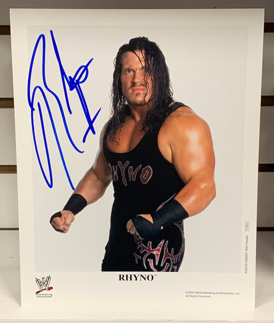 Rhyno Signed Official WWE Official Promo P-824 (Comes w/COA)