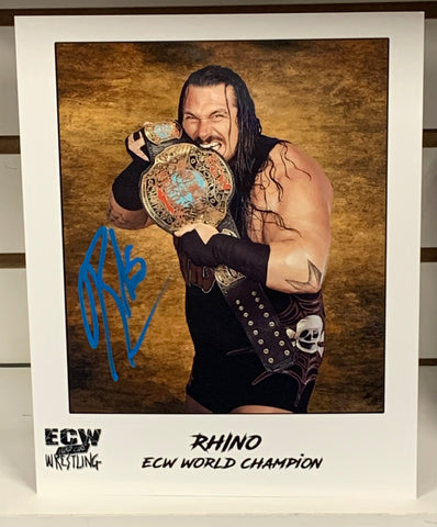 Rhino Signed 8x10 Color Photo ECW (Comes w/COA) (Newly Listed)