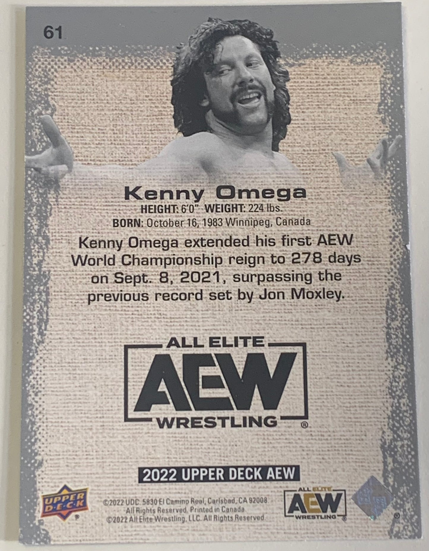 Kenny Omega 2022 UD Upper Deck Card