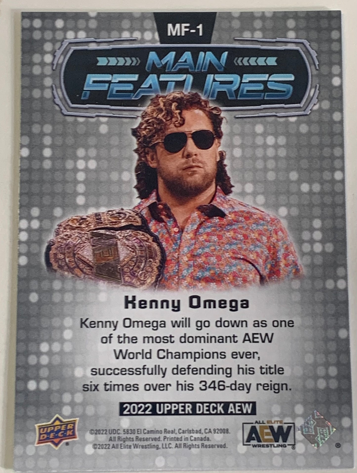 Kenny Omega 2022 UD Upper Deck Main Features Card
