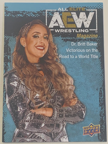 Britt Baker 2021 AEW UD Upper Deck Magazine Card