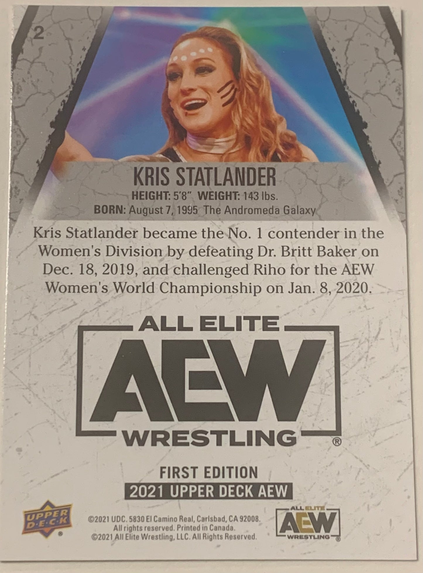 Kris Statlander 2021 AEW UD Upper Deck Card