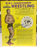 Tony Atlas Signed WWF Championship Wrestling Official Program 2/15/1982 (Comes w/COA)