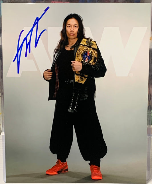 Konosuke Takeshita AEW Signed 8x10 Color Photo (Comes w/COA)