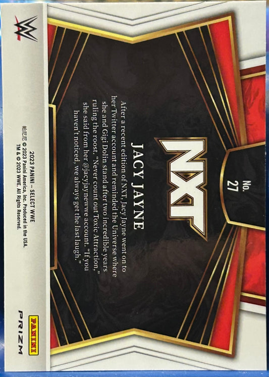 * Jacy Jayne 2023 Select Silver Flash Prizm Refractor Card NXT