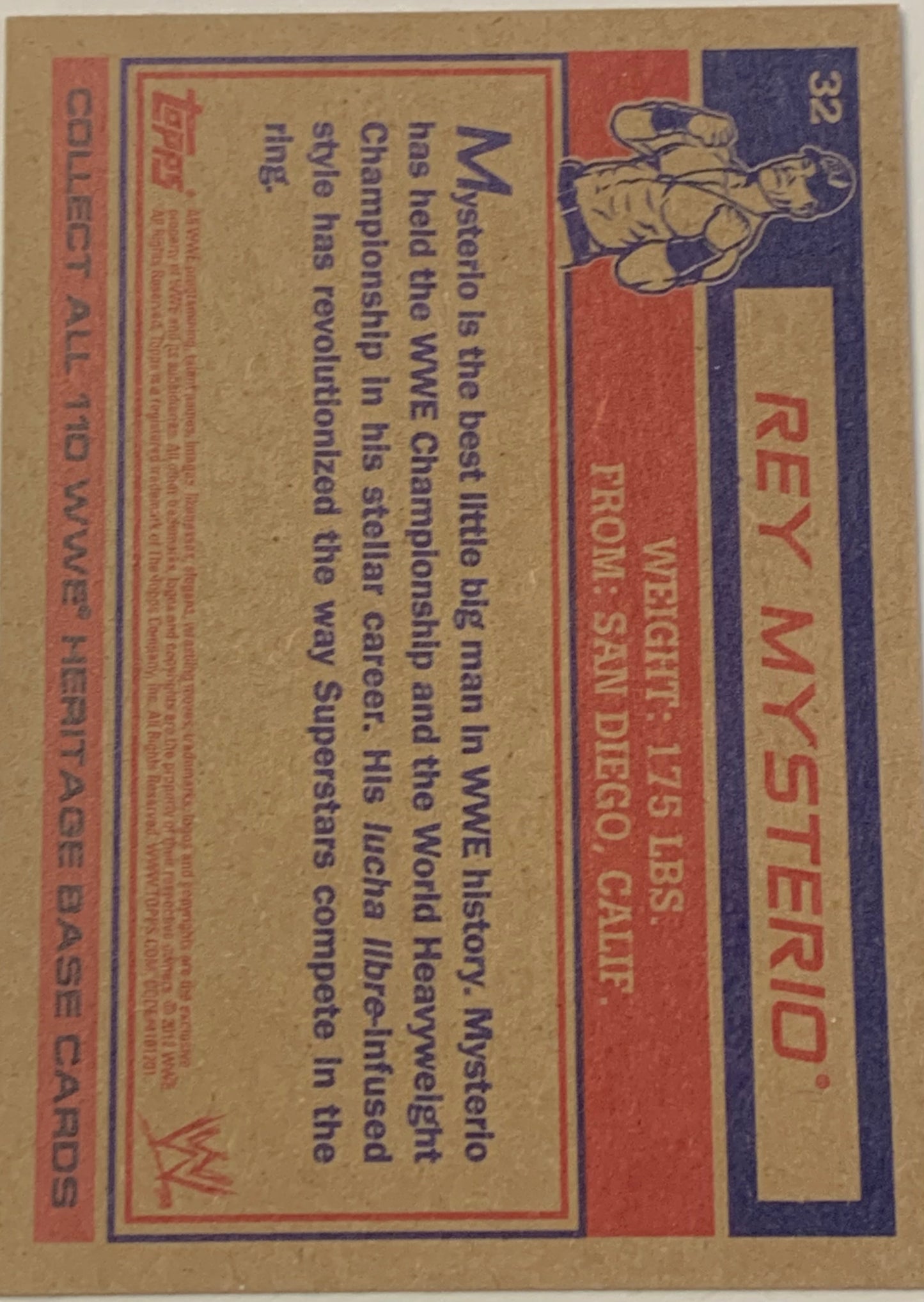 Rey Mysterio 2012 WWE Topps Heritage Card