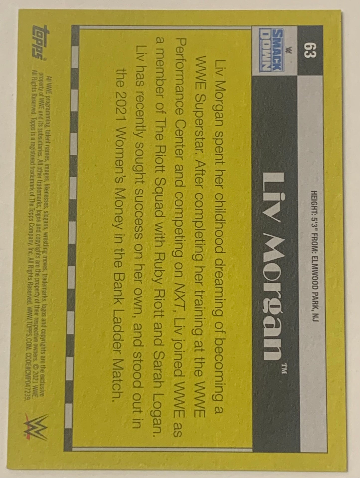 Liv Morgan 2021 WWE Topps Heritage #63