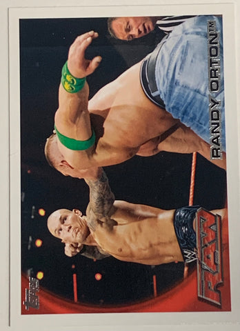 Randy Orton 2010 WWE Topps Card w/John Cena