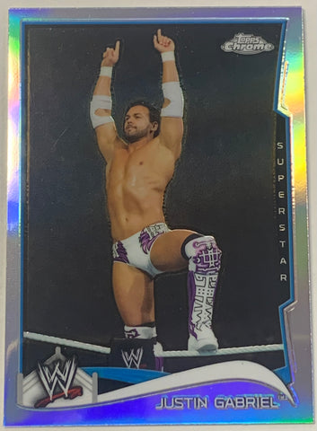 Justin Gabriel 2014 WWE Topps Chrome REFRACTOR Card