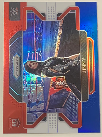 Jinny 2022 WWE Panini Prizm “Red, White & Blue” Refractor Rookie Card