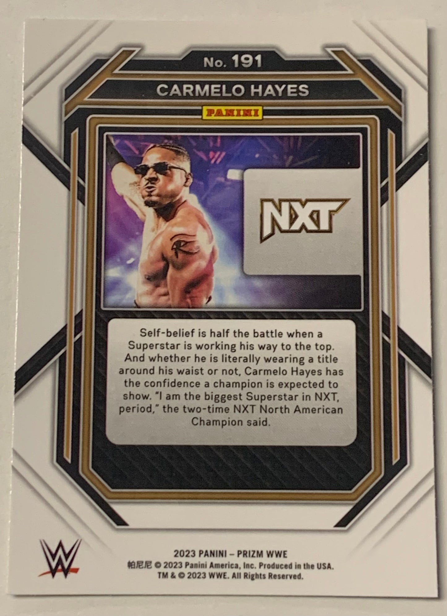 Carmelo Hayes 2023 WWE Panini Prizm Card