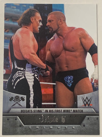 Triple H 2016 WWE Topps Tribute Card with Sting