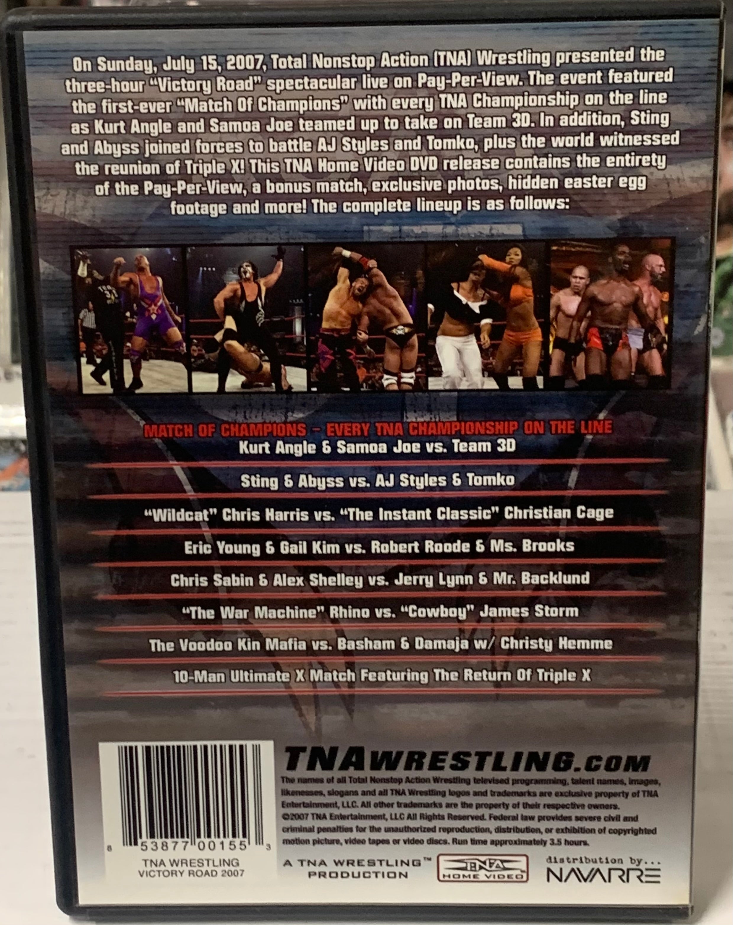 TNA DVD “Victory Road 2007” (Angle, Samoa Joe, Team 3D, Sting & so